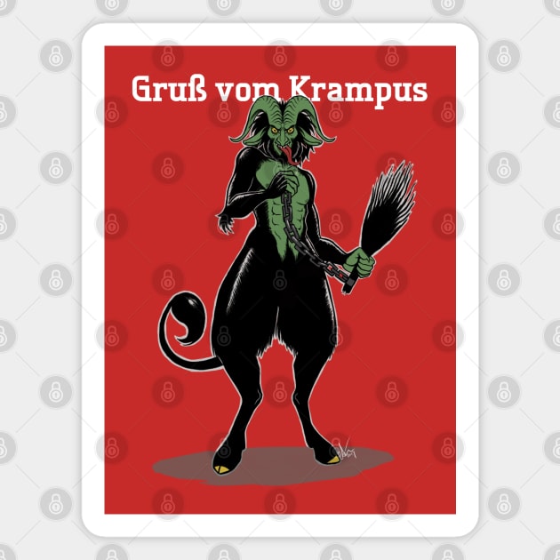 Gruß Vom Krampus Magnet by extinctinks